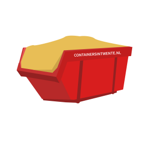3m3 container met geel zand
