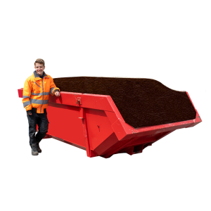 6m³ kuub container met zwarte grond laten bezorgen - Door Containers in Twente